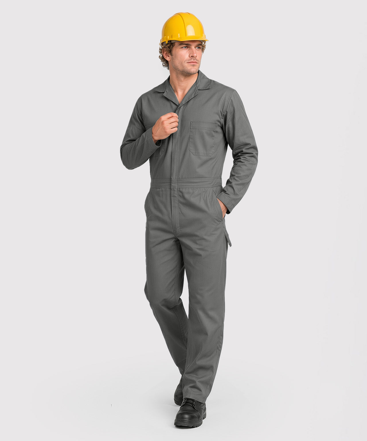 Men`s Twill Coverall Long Sleeve Relaxed Fit with 6 Pockets