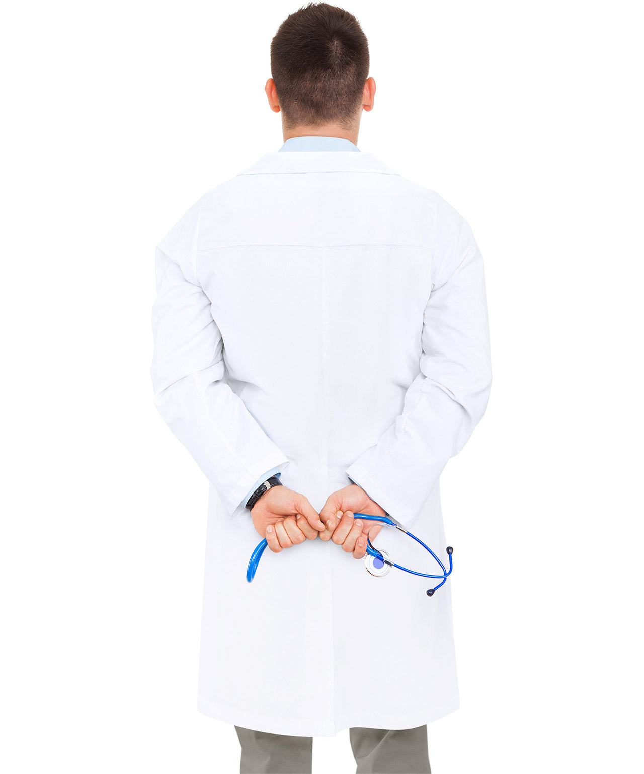 Men`s Professional Long Sleeve Lab Coat with Pockets
