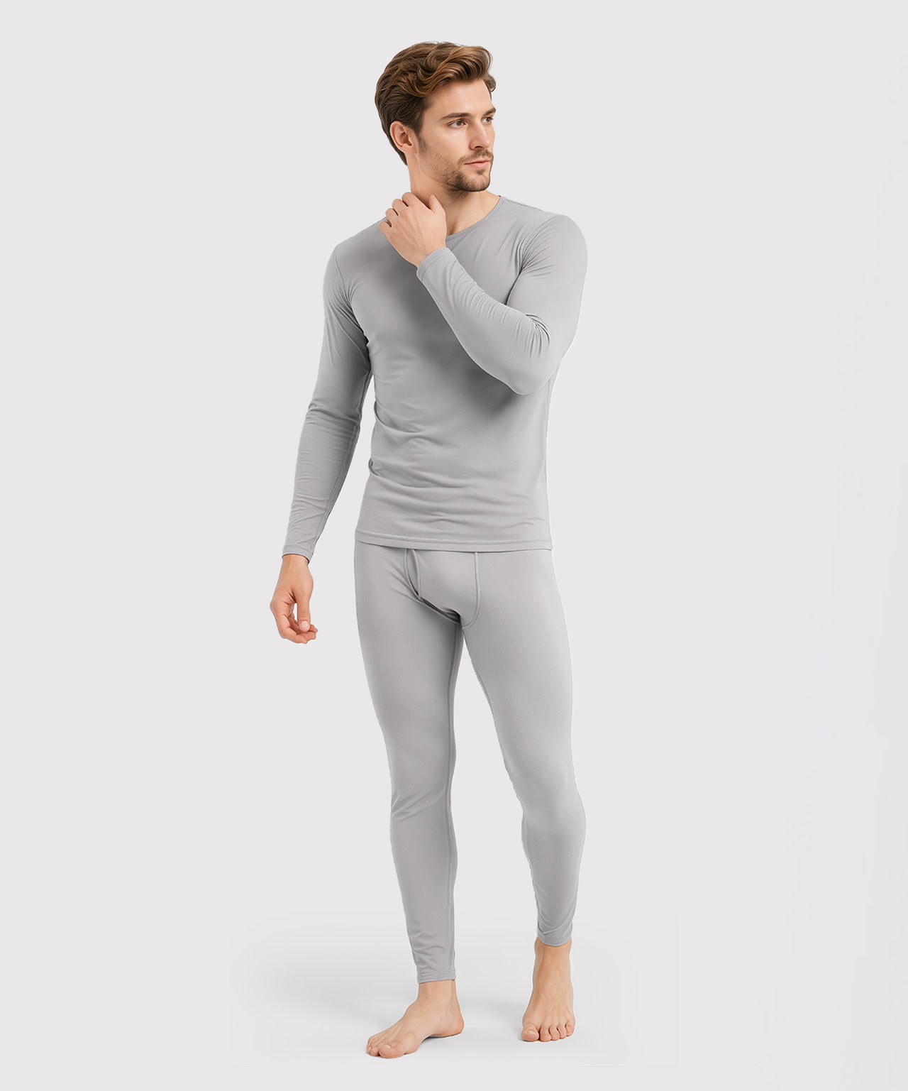 Men`s Thermal Underwear Fleece Lined Top and Bottom